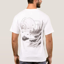 Sci-Fi-T - Shirt durch das Universum 03 B Zurück