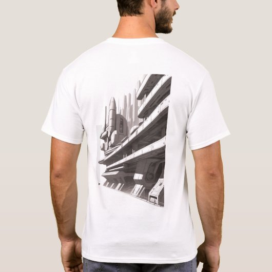 Sci-Fi-T - Shirt durch das Universum 03 F zurück (Rückseite)