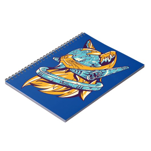 Sci-Fi-TechnoCat Notizblock (Linke Seite)