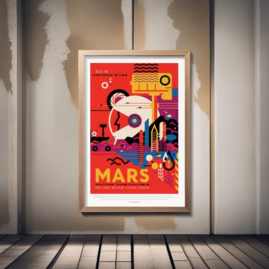 Sci-Fi Travel Ad, Mars Fotodruck