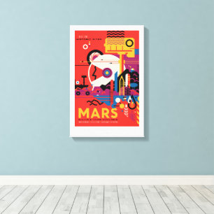 Sci-Fi Travel Ad, Mars Leinwanddruck