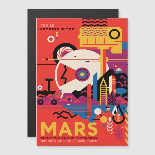 Sci-Fi Travel Ad, Mars Magneteinladung (Vorne/Hinten)