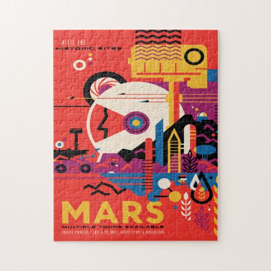 Sci-Fi Travel Ad, Mars Puzzle (Vertikal)