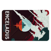 Sci-Fi Travel Ad, Moon Enceladus Magnet (Horizontal)