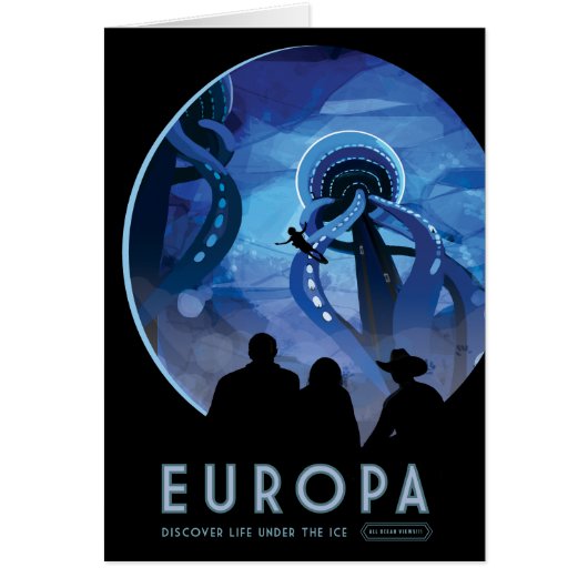 Sci-Fi Travel Ad, Moon Europa (Vorne)