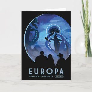 Sci-Fi Travel Ad, Moon Europa Karte
