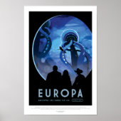 Sci-Fi Travel Ad, Moon Europa Poster (Vorne)