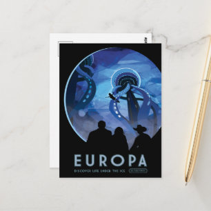 Sci-Fi Travel Ad, Moon Europa Postkarte