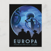 Sci-Fi Travel Ad, Moon Europa Postkarte (Vorderseite)