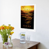 Sci-Fi Travel Ad, Moon Titan Foliendrucke (Ablage(Küche))