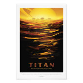 Sci-Fi Travel Ad, Moon Titan Fotodruck (Vorne)