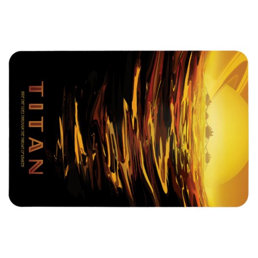 Sci-Fi Travel Ad, Moon Titan Magnet (Horizontal)