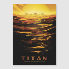 Sci-Fi Travel Ad, Moon Titan Magneteinladung