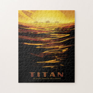 Sci-Fi Travel Ad, Moon Titan Puzzle