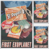 Sci-Fi Travel Ad, Planet 51 Pegasi b Aufkleber (Vorderseite)