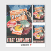 Sci-Fi Travel Ad, Planet 51 Pegasi b Aufkleber (Blatt)