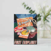 Sci-Fi Travel Ad, Planet 51 Pegasi b Postkarte (Stehend Vorderseite)