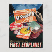 Sci-Fi Travel Ad, Planet 51 Pegasi b Postkarte (Vorderseite)