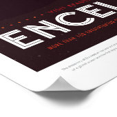 Sci-Fi Travel Ad, Planet Enceladus Poster (Ecke)