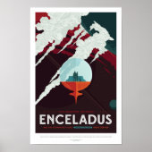 Sci-Fi Travel Ad, Planet Enceladus Poster (Vorne)