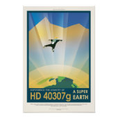 Sci-Fi Travel Ad, Planet HD 40307g Fotodruck (Vorne)