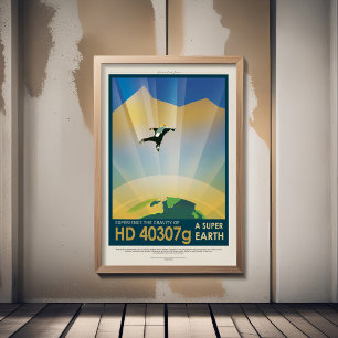Sci-Fi Travel Ad, Planet HD 40307g Fotodruck