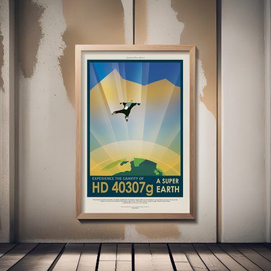 Sci-Fi Travel Ad, Planet HD 40307g Fotodruck