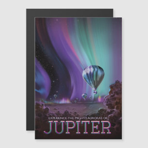 Sci-Fi Travel Ad, Planet Jupiter Magneteinladung