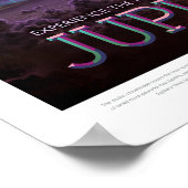 Sci-Fi Travel Ad, Planet Jupiter Poster (Ecke)