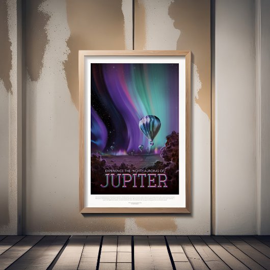 Sci-Fi Travel Ad, Planet Jupiter Poster