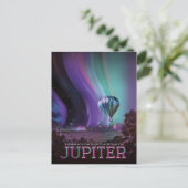 Sci-Fi Travel Ad, Planet Jupiter Postkarte (Stehend Vorderseite)