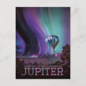 Sci-Fi Travel Ad, Planet Jupiter Postkarte (Vorderseite)