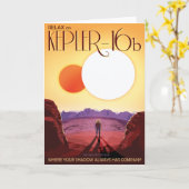 Sci-Fi Travel Ad, Planet Kepler-16b Karte (Gelbe Blume)