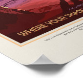 Sci-Fi Travel Ad, Planet Kepler 16b Poster (Ecke)