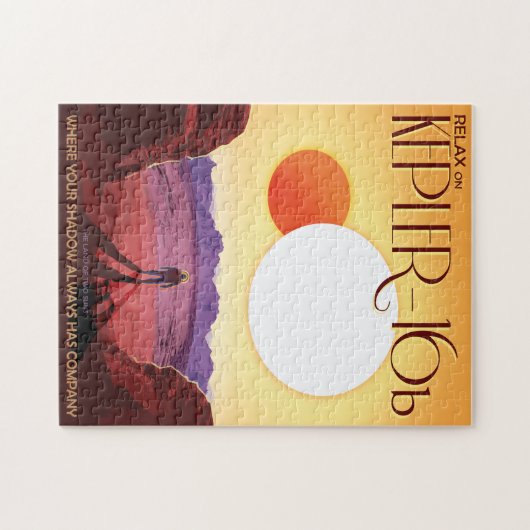 Sci-Fi Travel Ad, Planet Kepler-16b Puzzle (Horizontal)