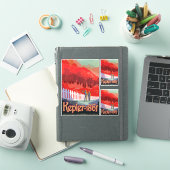 Sci-Fi Travel Ad, Planet Kepler-186f Aufkleber (iPad Hülle)