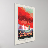 Sci-Fi Travel Ad, Planet Kepler-186f Foliendrucke (Ablage )