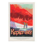 Sci-Fi Travel Ad, Planet Kepler-186f Fotodruck (Vorne)