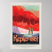 Sci-Fi Travel Ad, Planet Kepler-186f Poster (Vorne)