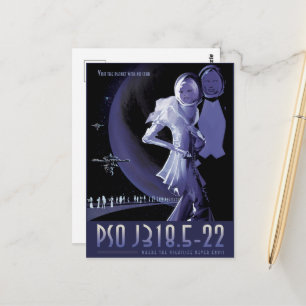 Sci-Fi Travel Ad, Planet PSO J318.5-22 Postkarte