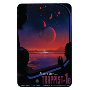 Sci-Fi Travel Ad, Planet Trapist-1e Magnet