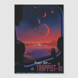 Sci-Fi Travel Ad, Planet Trapist-1e Magneteinladung