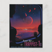 Sci-Fi Travel Ad, Planet Trapist-1e Postkarte (Vorderseite)