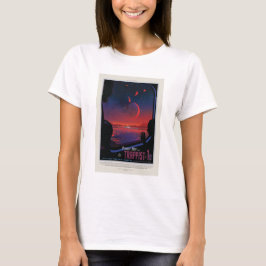 Sci-Fi Travel Ad, Planet Trapist-1e T-Shirt