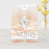Sci-Fi Travel Ad, Planet Venus Karte (Gelbe Blume)
