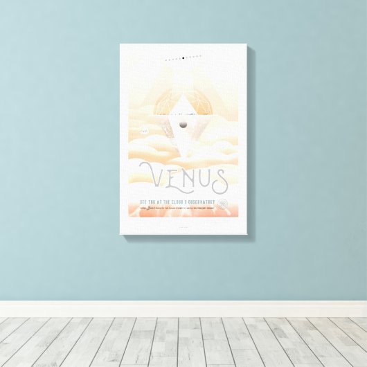 Sci-Fi Travel Ad, Planet Venus Leinwanddruck (Insitu (Holzboden))