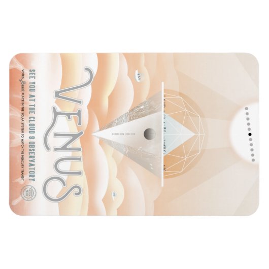 Sci-Fi Travel Ad, Planet Venus Magnet (Horizontal)