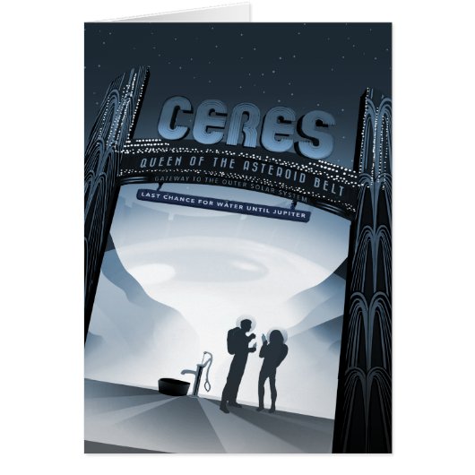 Sci-Fi Travel Ad, Zwerg Planet Ceres (Vorne)