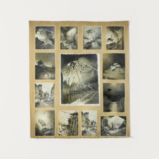 Sci Fi War of the World Tapestry Wandteppich