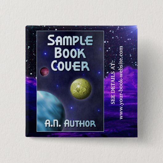 Sci-Fi Writer / Author Werbeaktion: Buchabdeckung Button (Vorderseite)